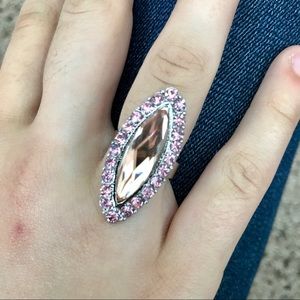 Vintage Pink Gemstone adjustable Ring (NWOT)